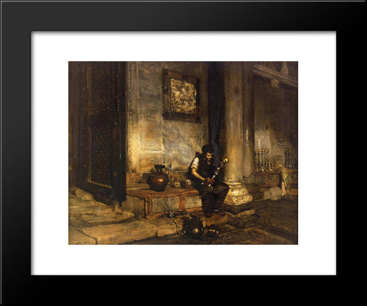 Interior Of The Baptistry At St. Mark'S 20x24 Black Modern Wood Framed Art Print Poster by Chase, William Merritt