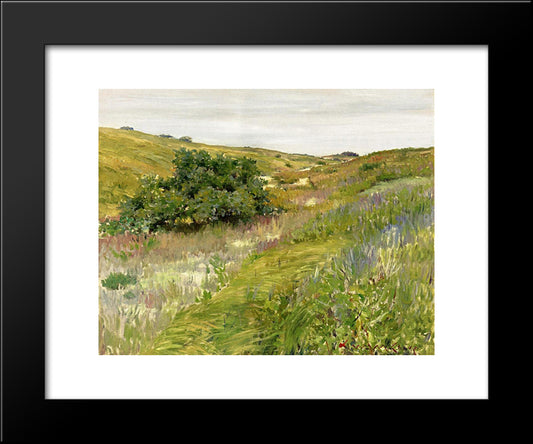 Landscape, Shinnecock Hills 20x24 Black Modern Wood Framed Art Print Poster by Chase, William Merritt