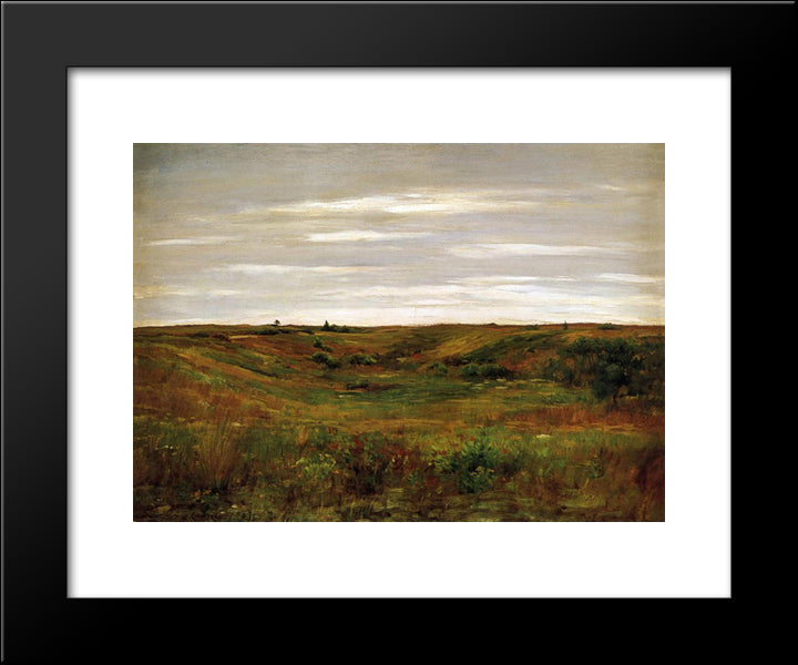 Landscape - A Shinnecock Vale 20x24 Black Modern Wood Framed Art Print Poster by Chase, William Merritt