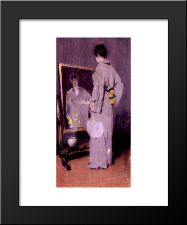 Making Her Toilet 20x24 Black Modern Wood Framed Art Print Poster by Chase, William Merritt