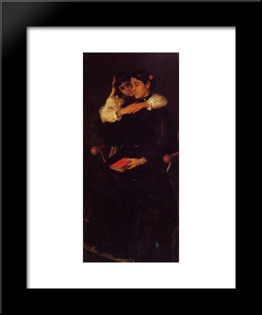 Mrs. Chase And Cosy 20x24 Black Modern Wood Framed Art Print Poster by Chase, William Merritt