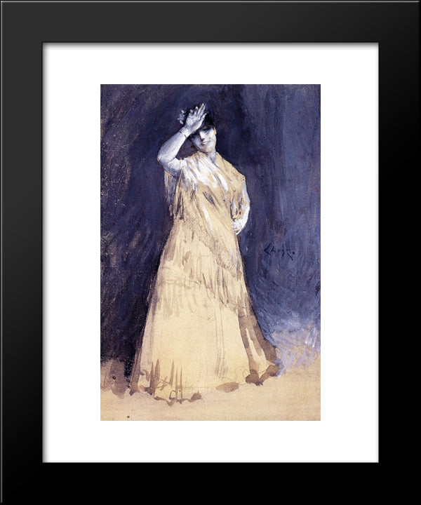 Mrs. Chase As The Senorita 20x24 Black Modern Wood Framed Art Print Poster by Chase, William Merritt