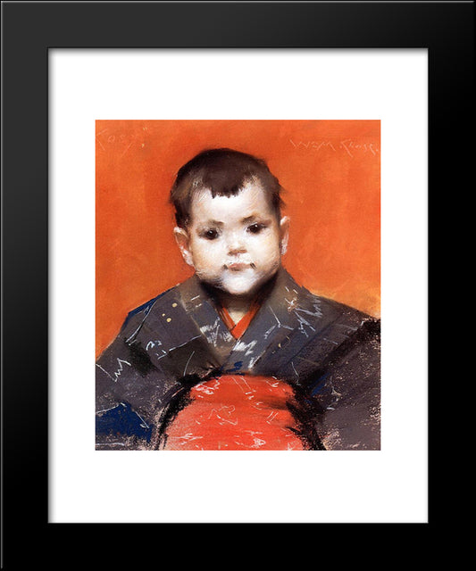 My Baby (Cosy) 20x24 Black Modern Wood Framed Art Print Poster by Chase, William Merritt