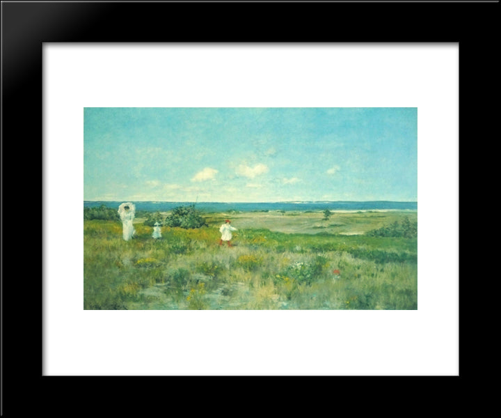 Near The Beach, Shinnecock 20x24 Black Modern Wood Framed Art Print Poster by Chase, William Merritt