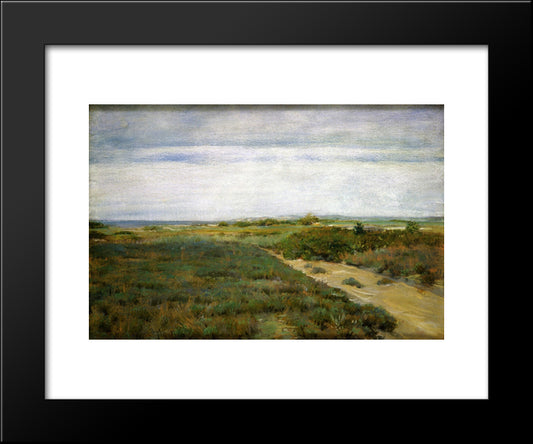Near The Sea (Aka Shinnecock) 20x24 Black Modern Wood Framed Art Print Poster by Chase, William Merritt