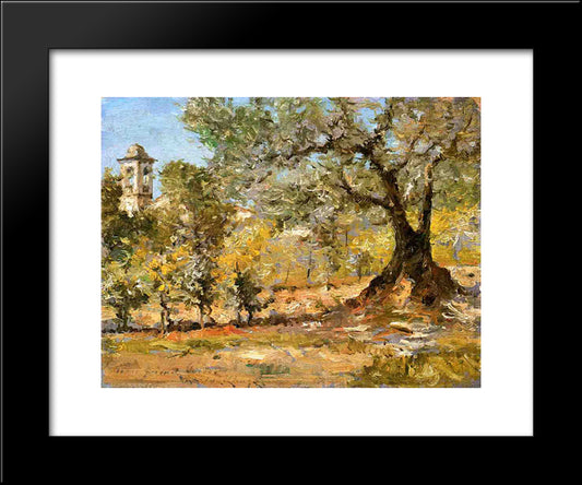 Olive Trees, Florence 20x24 Black Modern Wood Framed Art Print Poster by Chase, William Merritt