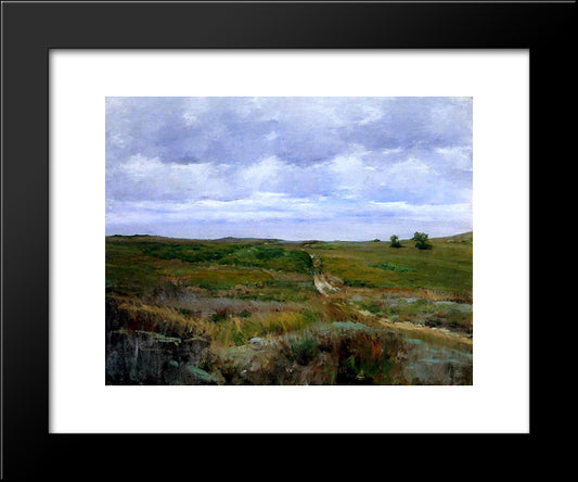 Over The Hills And Far Away 20x24 Black Modern Wood Framed Art Print Poster by Chase, William Merritt