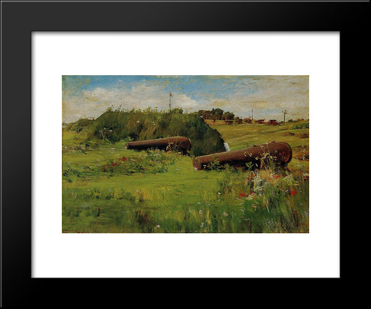 Peace, Fort Hamilton 20x24 Black Modern Wood Framed Art Print Poster by Chase, William Merritt
