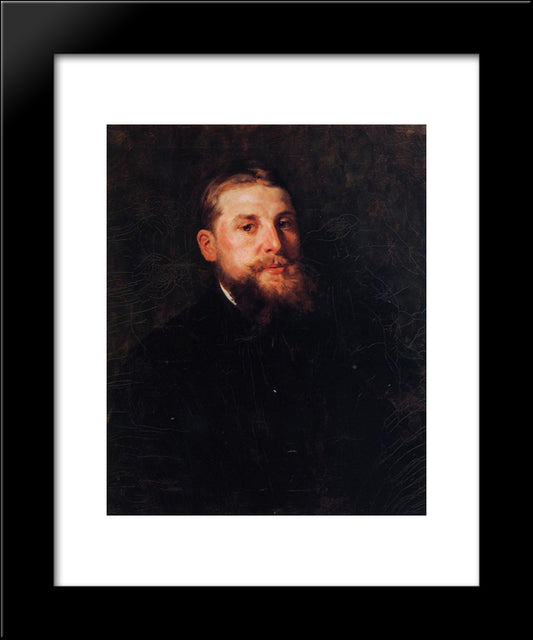 Portrait Of A Gentleman 20x24 Black Modern Wood Framed Art Print Poster by Chase, William Merritt