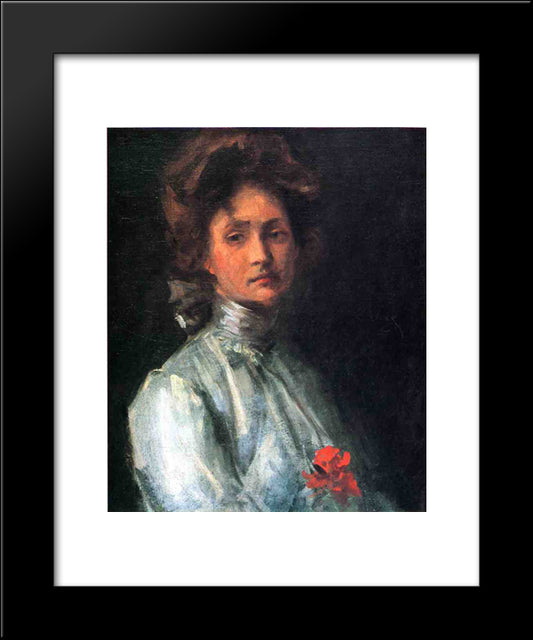 Portrait Of A Young Woman 20x24 Black Modern Wood Framed Art Print Poster by Chase, William Merritt