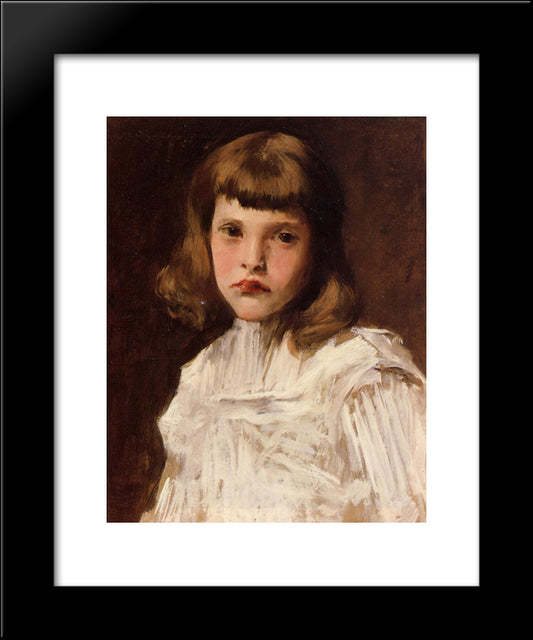 Portrait Of Dorothy 20x24 Black Modern Wood Framed Art Print Poster by Chase, William Merritt