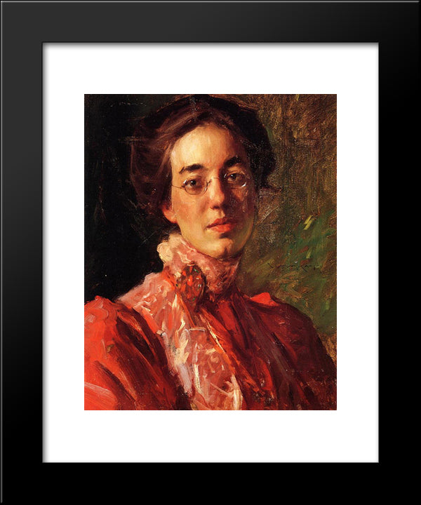 Portrait Of Elizabeth (Betsy) Fisher 20x24 Black Modern Wood Framed Art Print Poster by Chase, William Merritt