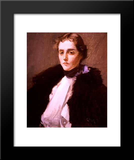 Portrait Of Fra Dana 20x24 Black Modern Wood Framed Art Print Poster by Chase, William Merritt