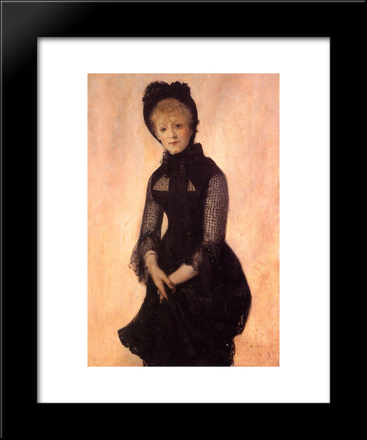 Portrait Of Harriet Hubbard Ayer 20x24 Black Modern Wood Framed Art Print Poster by Chase, William Merritt