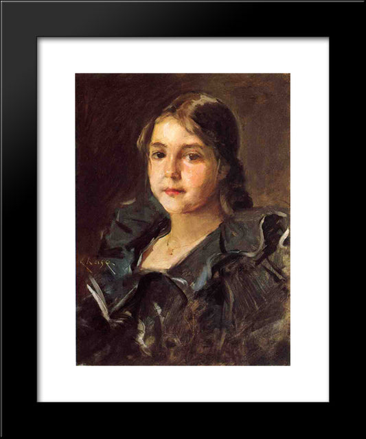 Portrait Of Helen Velasquez Chase 20x24 Black Modern Wood Framed Art Print Poster by Chase, William Merritt