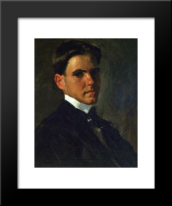 Portrait Of Julian Oderdonk 20x24 Black Modern Wood Framed Art Print Poster by Chase, William Merritt