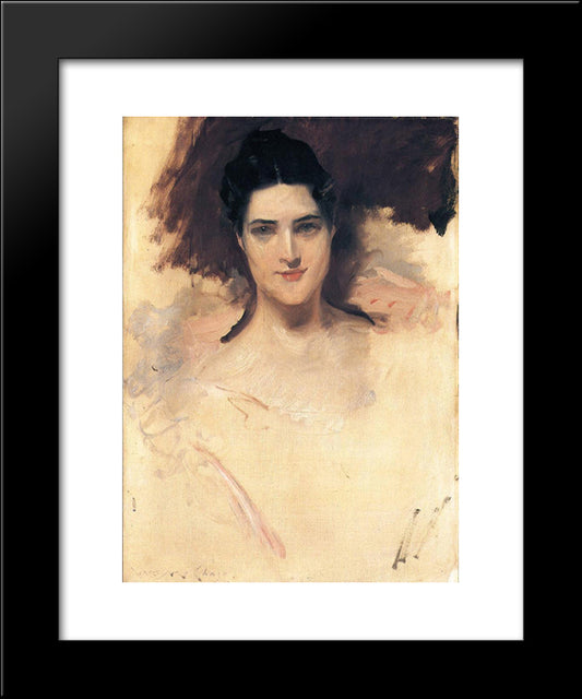 Portrait Of Mrs. William Clark 20x24 Black Modern Wood Framed Art Print Poster by Chase, William Merritt