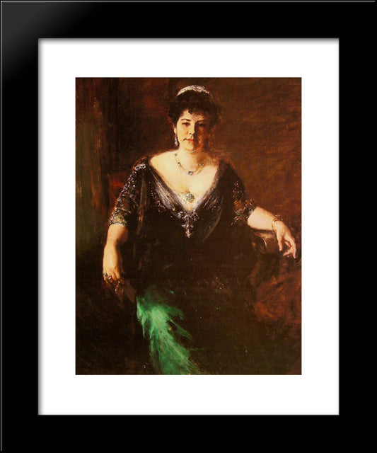 Portrait Of Mrs. William Merritt Chase 20x24 Black Modern Wood Framed Art Print Poster by Chase, William Merritt