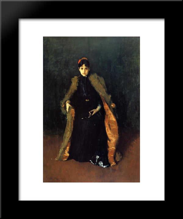 Portrait Of Mrs.C. (Alice Gerson Chase) 20x24 Black Modern Wood Framed Art Print Poster by Chase, William Merritt