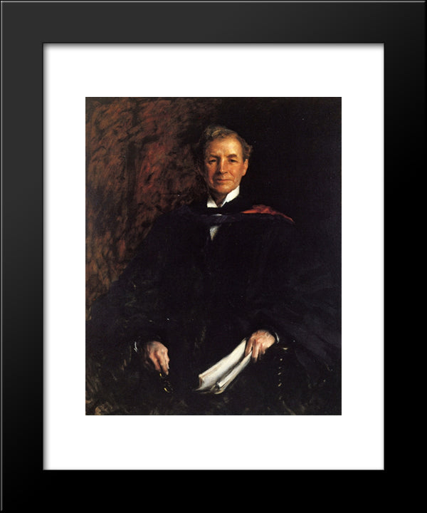 Portrait Of President William Waugh Smith 20x24 Black Modern Wood Framed Art Print Poster by Chase, William Merritt