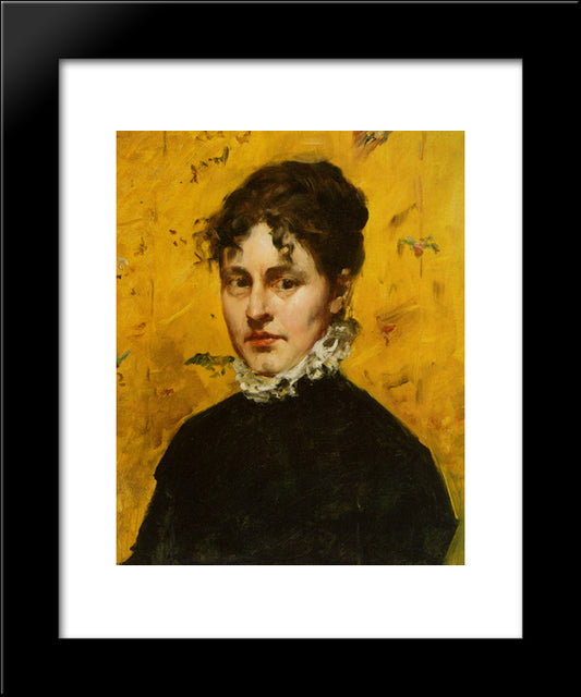 Portrait Of The Artist'S Sister-In-Law 20x24 Black Modern Wood Framed Art Print Poster by Chase, William Merritt