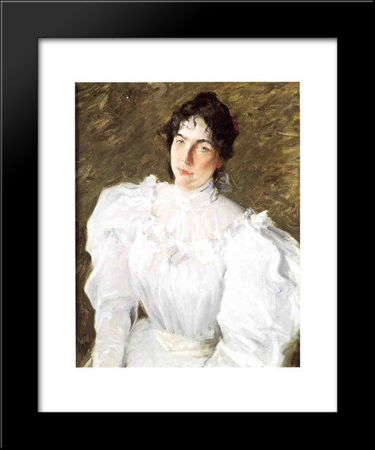 Portrait Of Virginia Gerson 20x24 Black Modern Wood Framed Art Print Poster by Chase, William Merritt