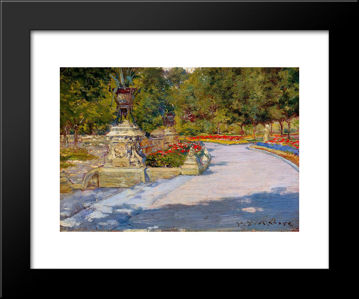 Prospect Park 20x24 Black Modern Wood Framed Art Print Poster by Chase, William Merritt