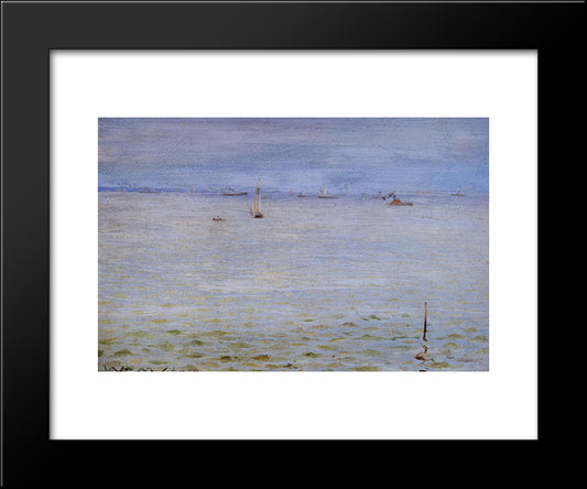 Seascape 20x24 Black Modern Wood Framed Art Print Poster by Chase, William Merritt