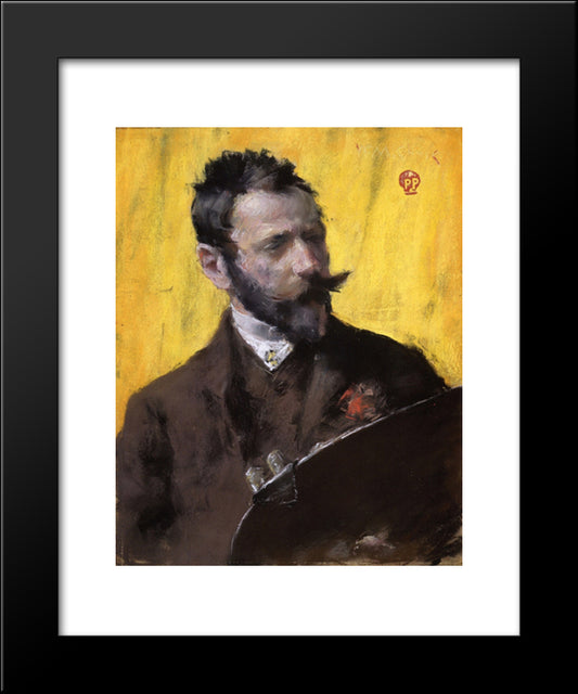 Self Portrait 20x24 Black Modern Wood Framed Art Print Poster by Chase, William Merritt