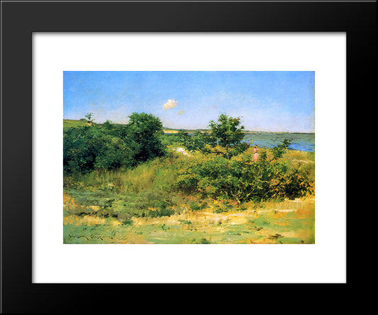 Shinnecock Hills, Peconic Bay 20x24 Black Modern Wood Framed Art Print Poster by Chase, William Merritt