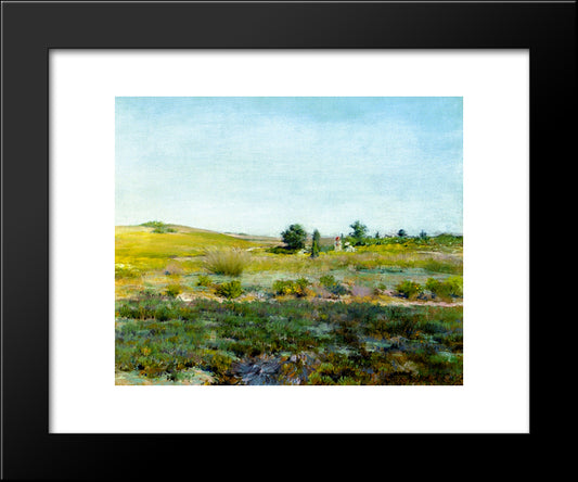 Shinnecock Hills, Summer 20x24 Black Modern Wood Framed Art Print Poster by Chase, William Merritt