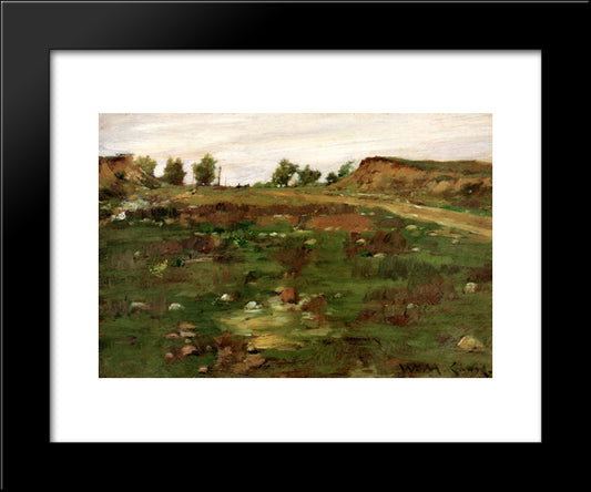 Shinnecock Hills 20x24 Black Modern Wood Framed Art Print Poster by Chase, William Merritt