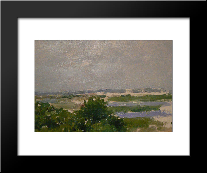 Shinnecock Hills (A View Of Shinnecock) 20x24 Black Modern Wood Framed Art Print Poster by Chase, William Merritt