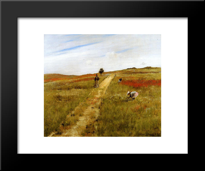 Shinnecock Hills (Shinnecock Hills Autumn) 20x24 Black Modern Wood Framed Art Print Poster by Chase, William Merritt