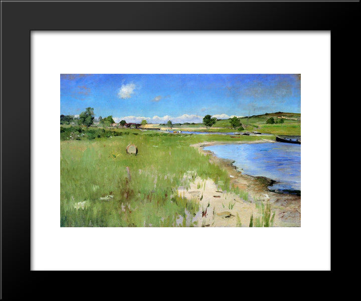 Shinnecock Hills From Canoe Place, Long Island 20x24 Black Modern Wood Framed Art Print Poster by Chase, William Merritt