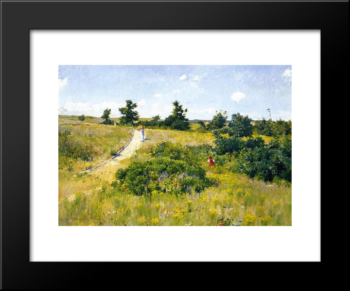 Shinnecock Landscape With Figures 20x24 Black Modern Wood Framed Art Print Poster by Chase, William Merritt