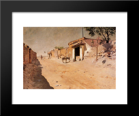 Spanish Village 20x24 Black Modern Wood Framed Art Print Poster by Chase, William Merritt