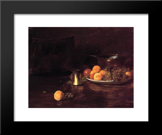 Still Life - Fruit 20x24 Black Modern Wood Framed Art Print Poster by Chase, William Merritt