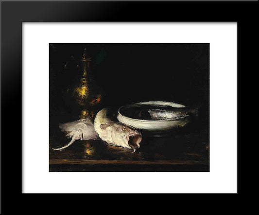 Still-Life 20x24 Black Modern Wood Framed Art Print Poster by Chase, William Merritt