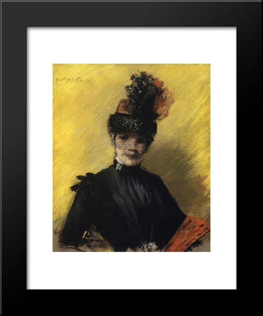 Study Of Black Against Yello 20x24 Black Modern Wood Framed Art Print Poster by Chase, William Merritt