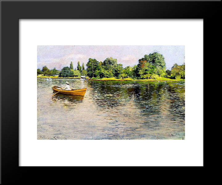 Summertime (Pulling For Shore) 20x24 Black Modern Wood Framed Art Print Poster by Chase, William Merritt