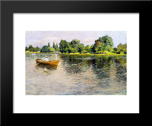 Summertime (Pulling For Shore) 20x24 Black Modern Wood Framed Art Print Poster by Chase, William Merritt