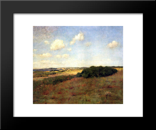 Sunlight And Shadow, Shinnecock Hills 20x24 Black Modern Wood Framed Art Print Poster by Chase, William Merritt