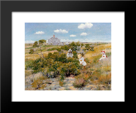 The Bayberry Bush 20x24 Black Modern Wood Framed Art Print Poster by Chase, William Merritt