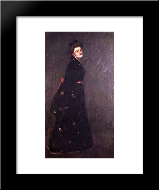 The Black Kimono 20x24 Black Modern Wood Framed Art Print Poster by Chase, William Merritt