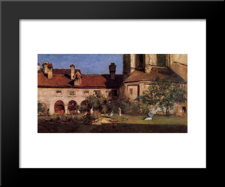 The Cloisters 20x24 Black Modern Wood Framed Art Print Poster by Chase, William Merritt