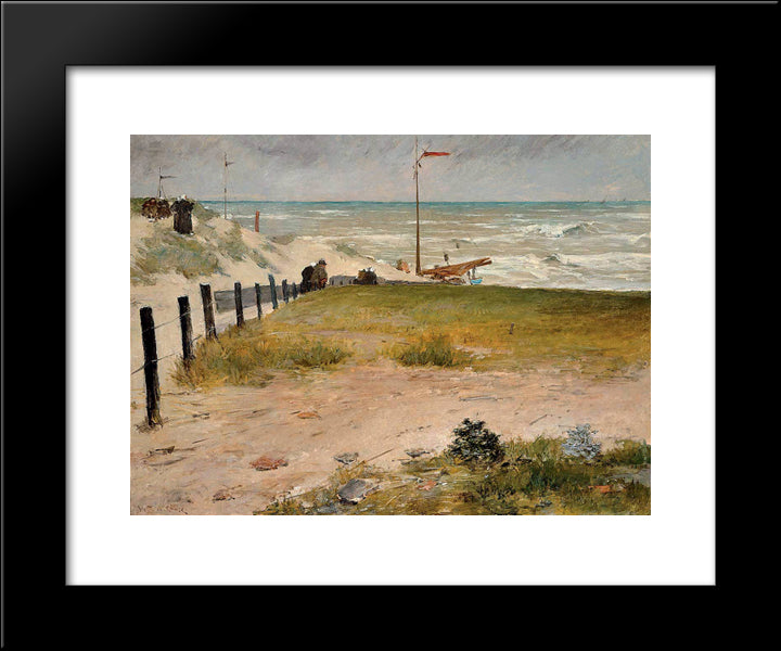 The Coast Of Holland 20x24 Black Modern Wood Framed Art Print Poster by Chase, William Merritt