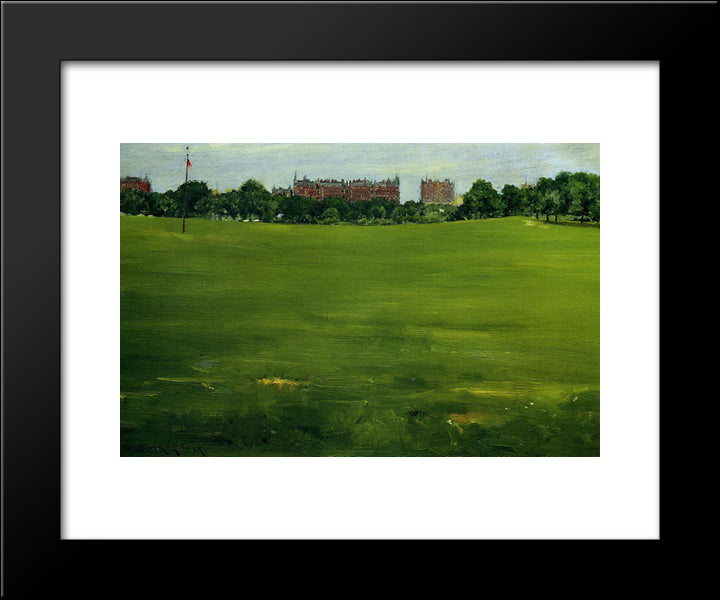 The Common, Central Park 20x24 Black Modern Wood Framed Art Print Poster by Chase, William Merritt