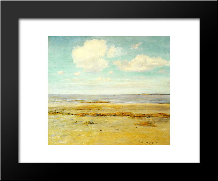 The Deserted Beach 20x24 Black Modern Wood Framed Art Print Poster by Chase, William Merritt