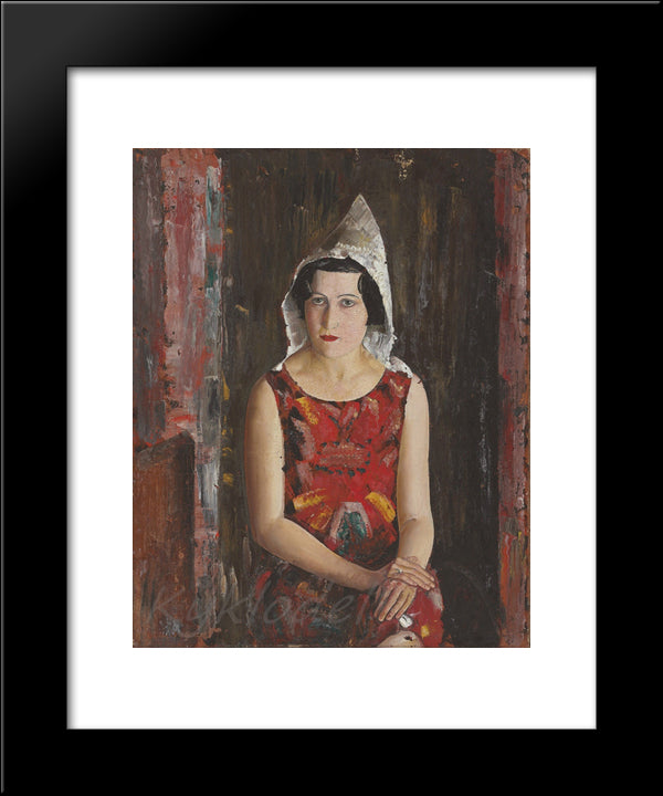 Girl From California 20x24 Black Modern Wood Framed Art Print Poster by Grigoriev, Boris